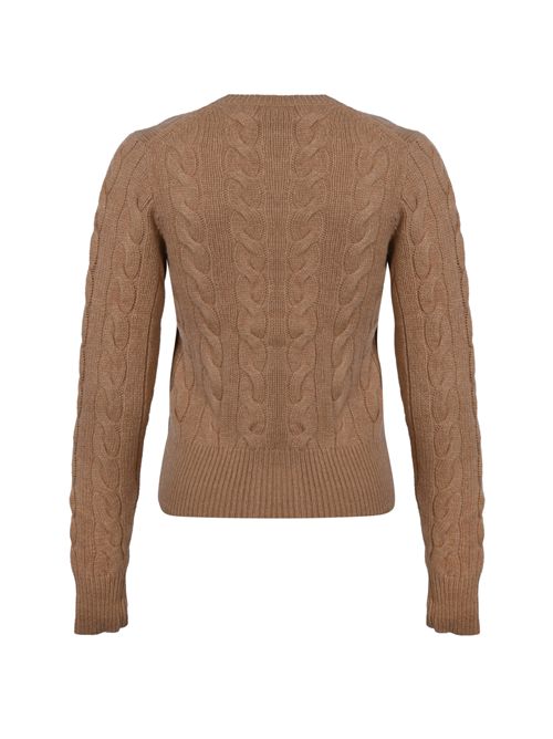 Cardigan a trecce in lana e cashmere Beige POLO RALPH LAUREN | 211972104001